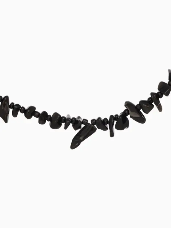Ожерелье 20 см, цв. чёрно-серый