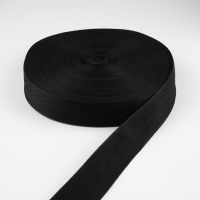Стропа ременная, 40 мм, 50 &plusmn; 1 м, плотность 12 гр/м, цвет чёрный