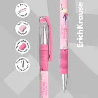 Ручка шариковая ErichKrause ColorTouch Colibri, узел 0.7 мм, чернила синие, покрытие Soft Touch, длина линии письма 2000 метров