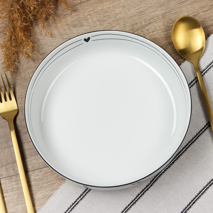 Глубокая тарелка керамическая &laquo;С любовью&raquo;, 20 см, 1000 мл