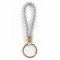 Алмазная мозаика на брелоке "Зайка"