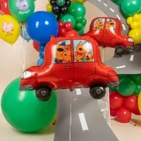 Воздушный шар фольгированный 30" &laquo;Три Кота, автомобиль&raquo;