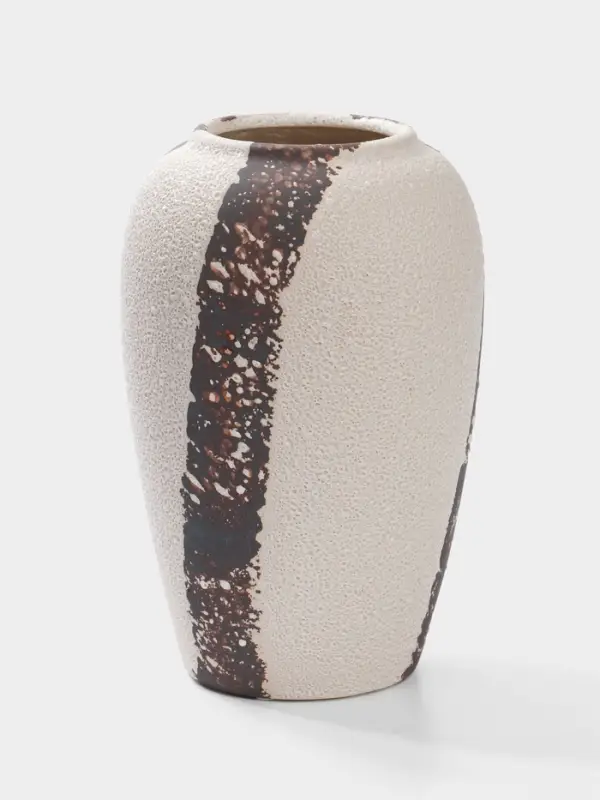 Ваза настольная керамика "Мелхор" 23х13 см, белый