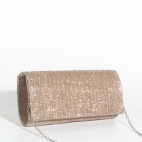 Клатч на магните, длинная цепочка, цвет золотистый