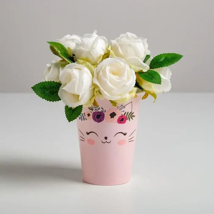 Стакан для цветов &laquo;Котик&raquo;, 350 мл