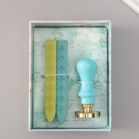 Сургучный набор "Монстера" печать, ручка, сургуч 12,5х10х3,6 см