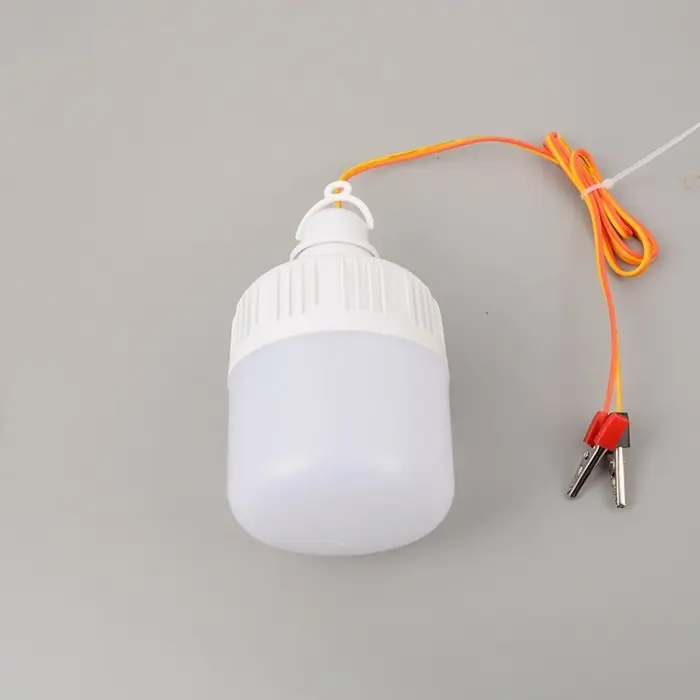 Фонарь кемпинговый, 10 Вт, SMD 2835, кабель l-1.5 м, с зажимом от 12 В, d-7 см