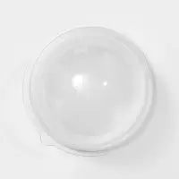 Крышка - купол одноразовый к контейнеру ПР-Т-85К, пластик, круглый, 11&times;8.2 см, прозрачный