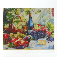 Алмазная мозаика с полным заполнением на холсте с подрамником &laquo;Натюрморт&raquo;, 40 х 50 см