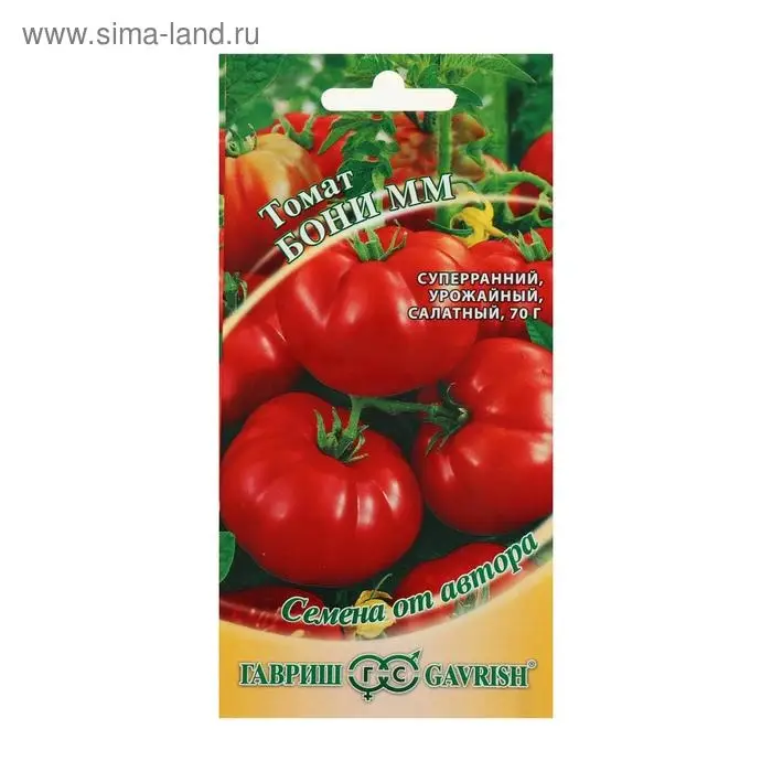 Семена Томат "Бони ММ", суперранний,детерминантный,низкорослый 0,05 г