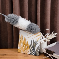 Щётка для пыли Raccoon, плоская насадка 40&times;7,5 см, пушистая насадка 41&times;13 см, телескопическая ручка 230 см