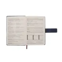 Ежедневник недатированный формат А5, с хлястиком, 128л, линия, пвх, Синий