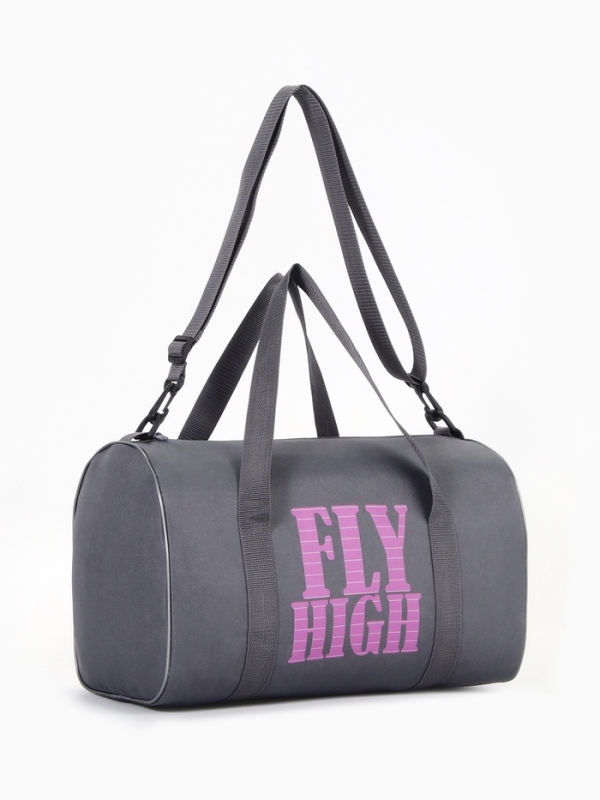 Сумка спортивная женская, TEXTURA, маленький размер, цвет серый