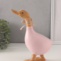 Сувенир полистоун "Утка с ромашками и тюльпанами" 17х7,5х21,5 см