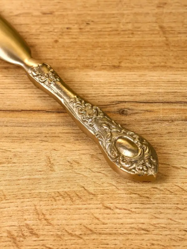 Ложка для обуви "Фамилия" латунь 31 см