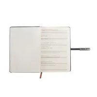 Ежедневник недатированный формат А5, с хлястиком, 112л, линия, пвх, Узор Синий