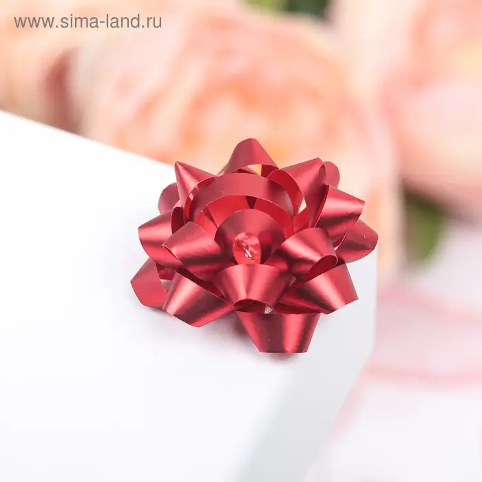 Бант - звезда №3.5, простой металик, МИКС