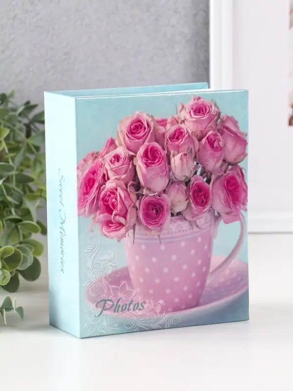 Фотоальбом 100 фото "Розы" 10X15см, ПП карм.
