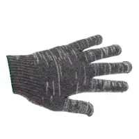 Перчатки садовые, хб, вязка 10 класс, 6 нитей, размер 9, с ПВХ точками, серые, Greengo