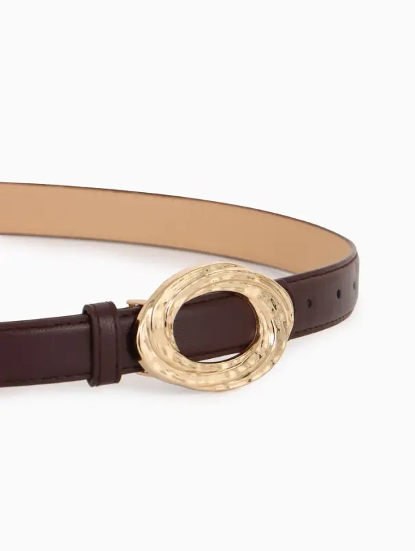 Ремень жен 04-01-01-04, Июнь2513, 2,4*0,3*110 см, без винта, пряж золото, гвоздик, корич
