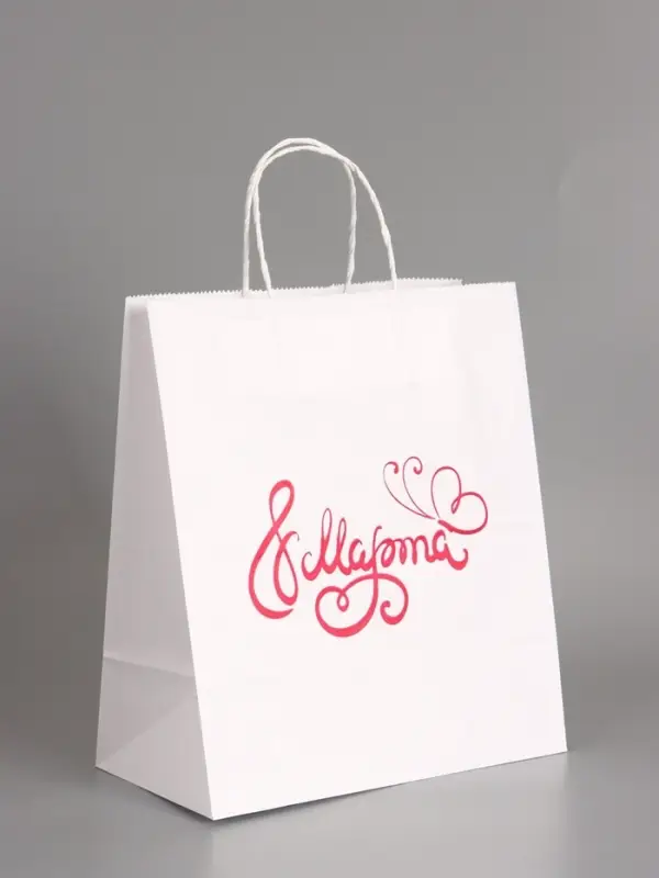 Пакет бумажный, " 8 марта Женский День! Бабочка" 24 х 14 х 28 см