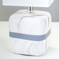 Настольная лампа "Оливия" Е14 40Вт бело-серый 12,5х12,5х30 см RISALUX