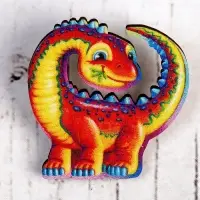 Деревянный значок &laquo;Диплодок&raquo;