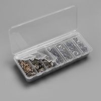 Кнопки рубашечные, открытые, d=9.5 мм, 140 шт., в пластиковом органайзере