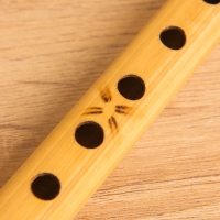 Сувенирный музыкальный инструмент "Флейта" бамбук, цв. бежевый, 30х2х2 см