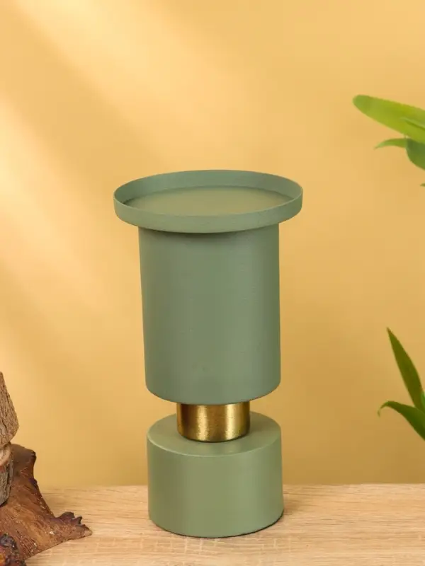 Подсвечник на 1 свечу текстурный "Болотный" 10,5х10,5х19 см