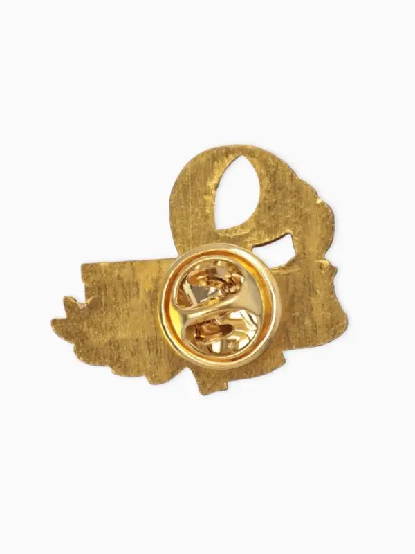 Значок "9 Мая", цветной в золоте