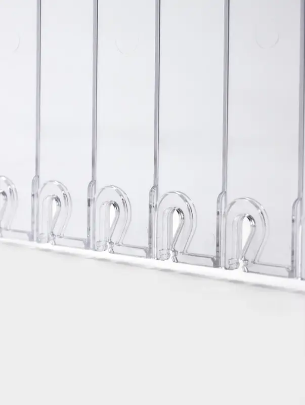 Разделитель обламывающийся, пластик, h=12 см, c передним ограничителем 12 см, L=28.5-48.5 см