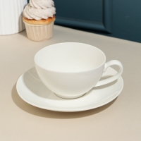 Чайная пара &laquo;Barista&raquo;, 400 мл, белая, фарфор