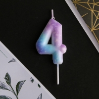 Свеча для торта, цифра &laquo;4&raquo;, 5,5 х 8 см