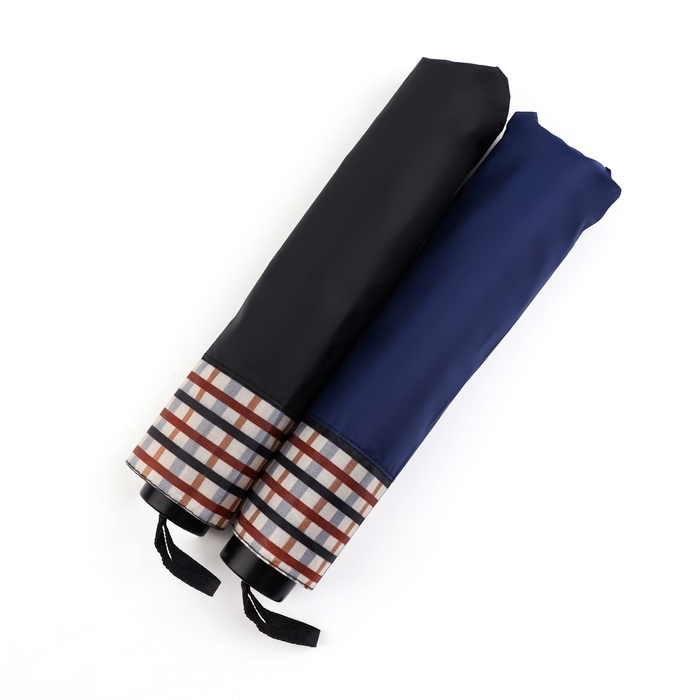 Зонт механический &laquo;Однотон&raquo;, эпонж, 4 сложения, 10 спиц, R = 56/64 см, D = 128 см, цвет МИКС