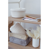 Корзина для хранения плетёная ручной работы LaDо́m &laquo;Бэлл&raquo;, 25&times;25&times;15 см, цвет белый