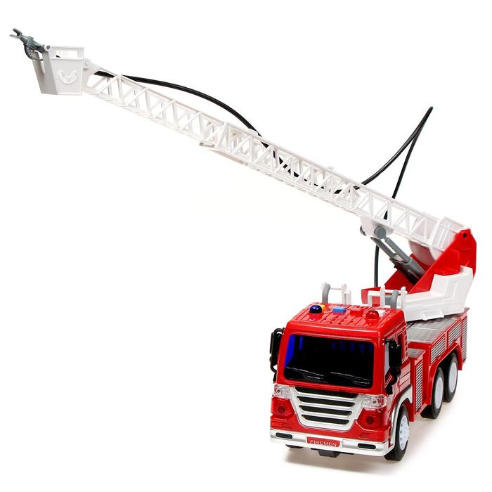 Машина радиоуправляемая &laquo;Пожарная охрана&raquo;, свет и звук, стреляет водой, 1:16, работает от аккумулятора