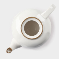 Чайник фарфоровый заварочный Доляна &laquo;Космос&raquo;, 600 мл, цвет красный