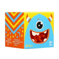 Развивающий массажный мячик &laquo;Монстрик&raquo;, диаметр 6 см, цвет оранжевый, Крошка Я