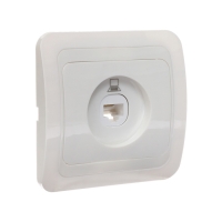 Розетка компьютерная одноместная Luazon Lighting "Орион", скрытая, белая