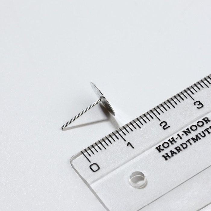 Основы для пусет, площадка 10 мм, пара, СМ-1110, (набор 10 шт.) цвет серебро