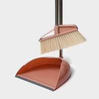 Щётка для пола Доляна: щётка 23&times;88 см, совок 26&times;26&times;73 см, цвет бежевый