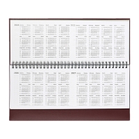 Планинг датированный 2025 года, 64 листа, Attomex Orion, твердая обложка бумвинил с поролоном, тиснение фольгой, блок 70 г/м2, коричневый, 294 х 142мм