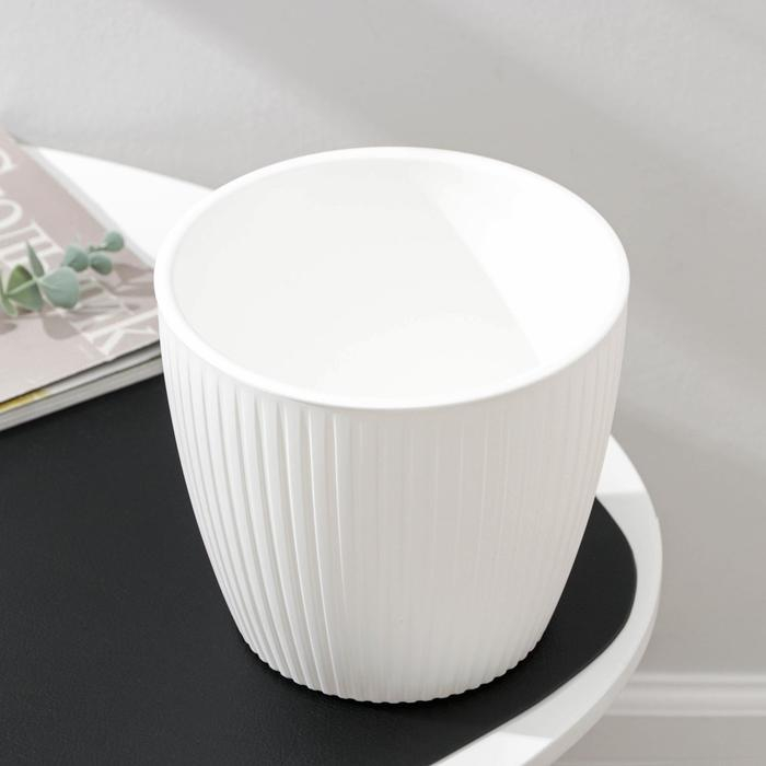 Кашпо с дренажной системой &laquo;Эви&raquo;, 3 л, d=18, цвет белый