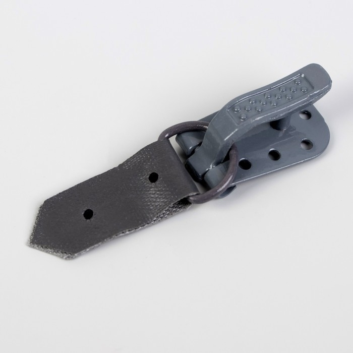 Крючки пришивные, металлические, для верхней одежды, 5 &times; 1,5 см, 6 шт, цвет серый