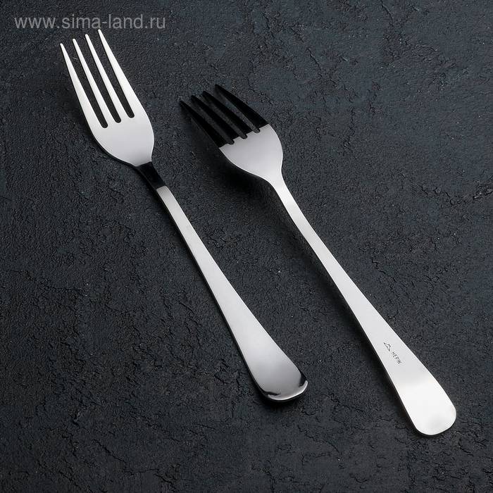 Вилка столовая &laquo;Росинка&raquo;, длина 20 см, толщина 1,8 мм, цвет серебряный