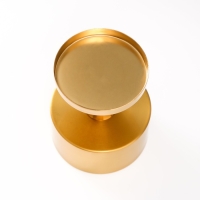 Подсвечник металл на 1 свечу d=7.5 см "Алессио" золото 9х9х12 см