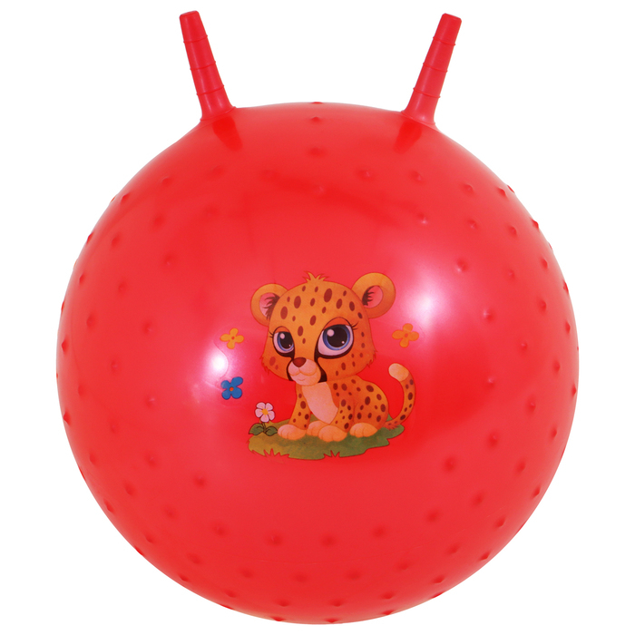 Мяч-прыгун с рожками &laquo;Счастливые улыбки&raquo;, массажный, d=55 см, 420 г, МИКС