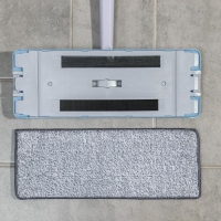 Швабра с отжимом и ведро Доляна: ведро с отсеками 10 л, 24&times;38 см, швабра плоская 32&times;12&times;120 см, насадка с карманами с двух сторон