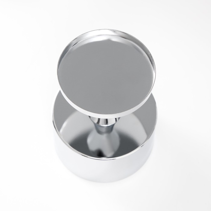 Подсвечник металл на 1 свечу d=7.5 см "Алессио" серебро 9х9х12 см